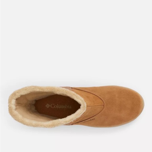 COLUMBIA ICE MAIDEN III WATERPROOF LEATHER SNOW BOOTS TAN NWT SIZE 8 - Picture 7 of 8